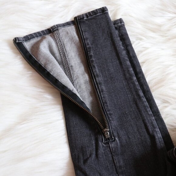 NEW Anthropologie M.i.H Grey Low Rise Skinny Jeans Size 24 - Picture 10 of 15